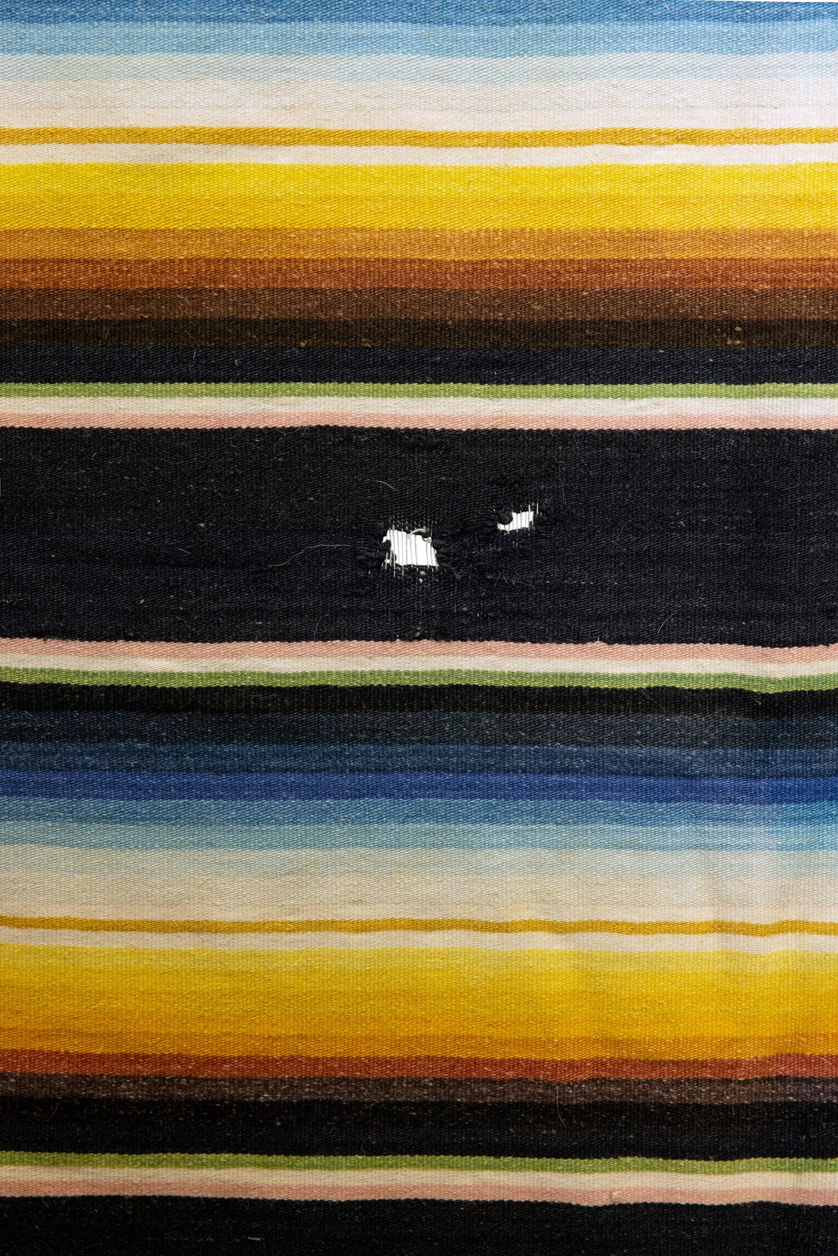 Home, Textile, Serape, 84" x 40", Black, Vintage, 251