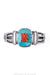 Cuff, Inlay, Turquoise & Orange Spiny Oyster, Coin Silver, Hallmark, Contemporary, 2852