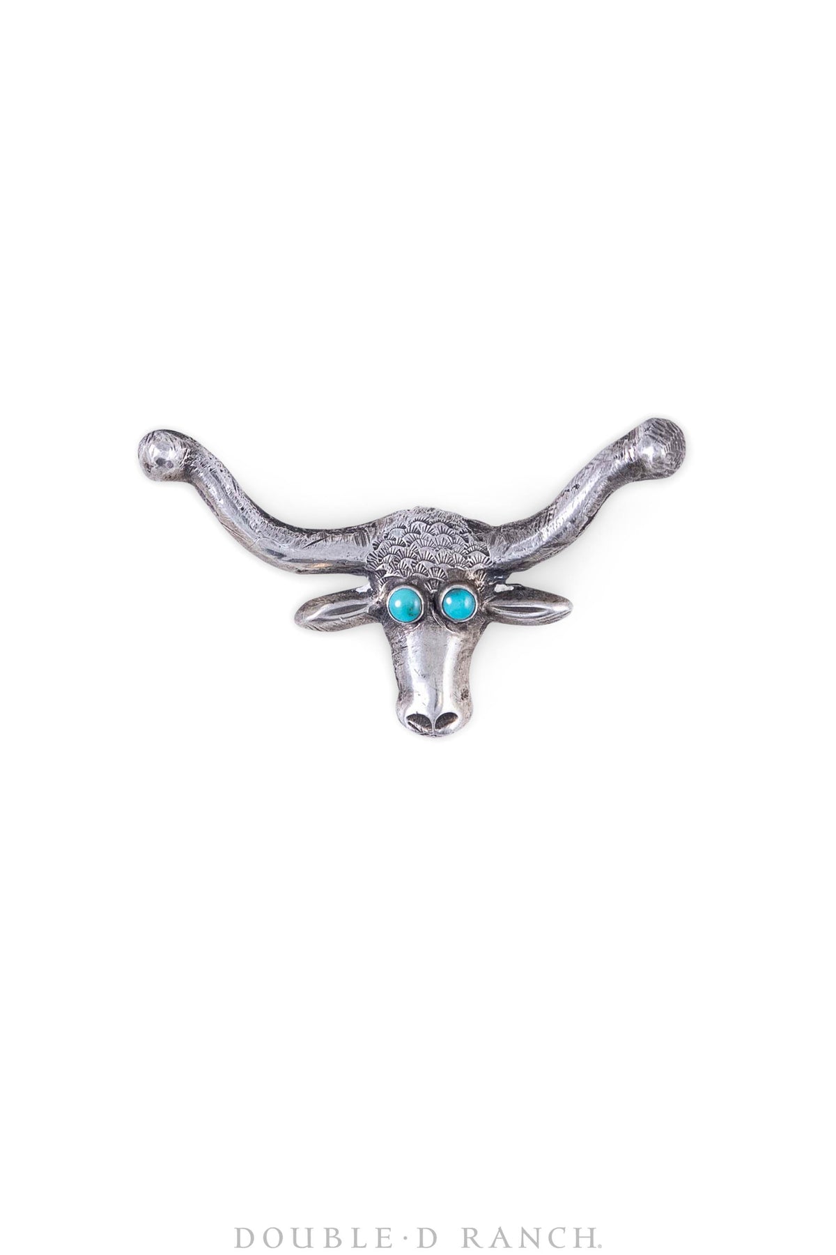 Pin, Conversational, Longhorn Steer, Turquoise, Vintage, Early, 603