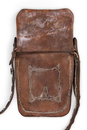 Bag, Bandolier, Leather, Sterling Silver Conchos, Turquoise, Vintage, 244