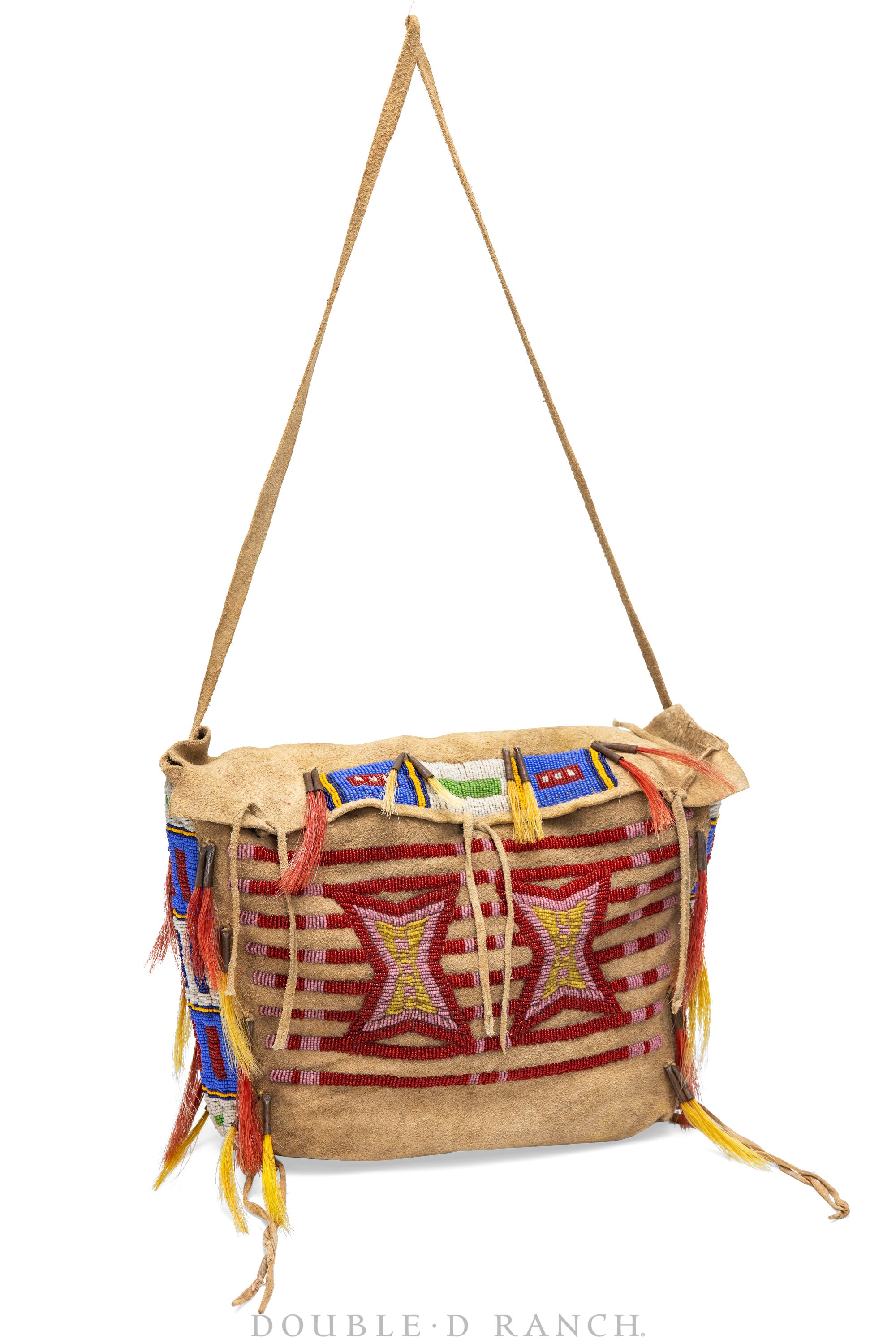 Artifact, Bag, Tipi Bag, Beaded, Cheyenne, Antique, Reservation Era, Museum Deaccession, Antique, 371