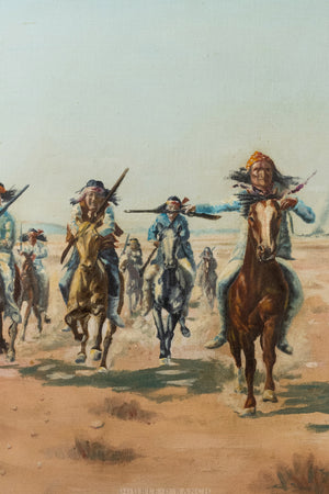 Art, Genre, Native Americans on Horseback, Thomas Cappiello, '65, 1036