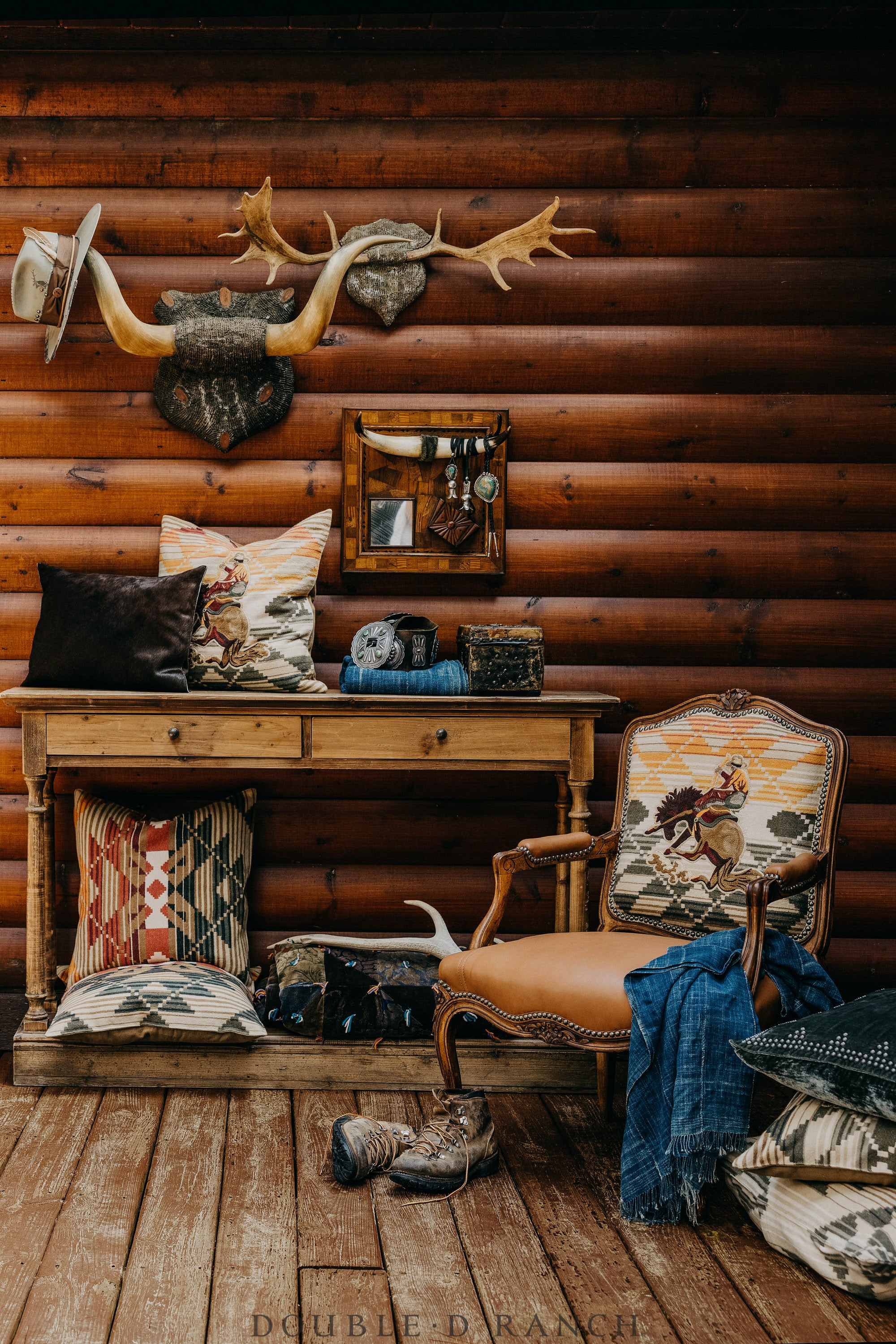 Home, Pillow, Woven, Camp Yellowstone Pillow, Embroidery