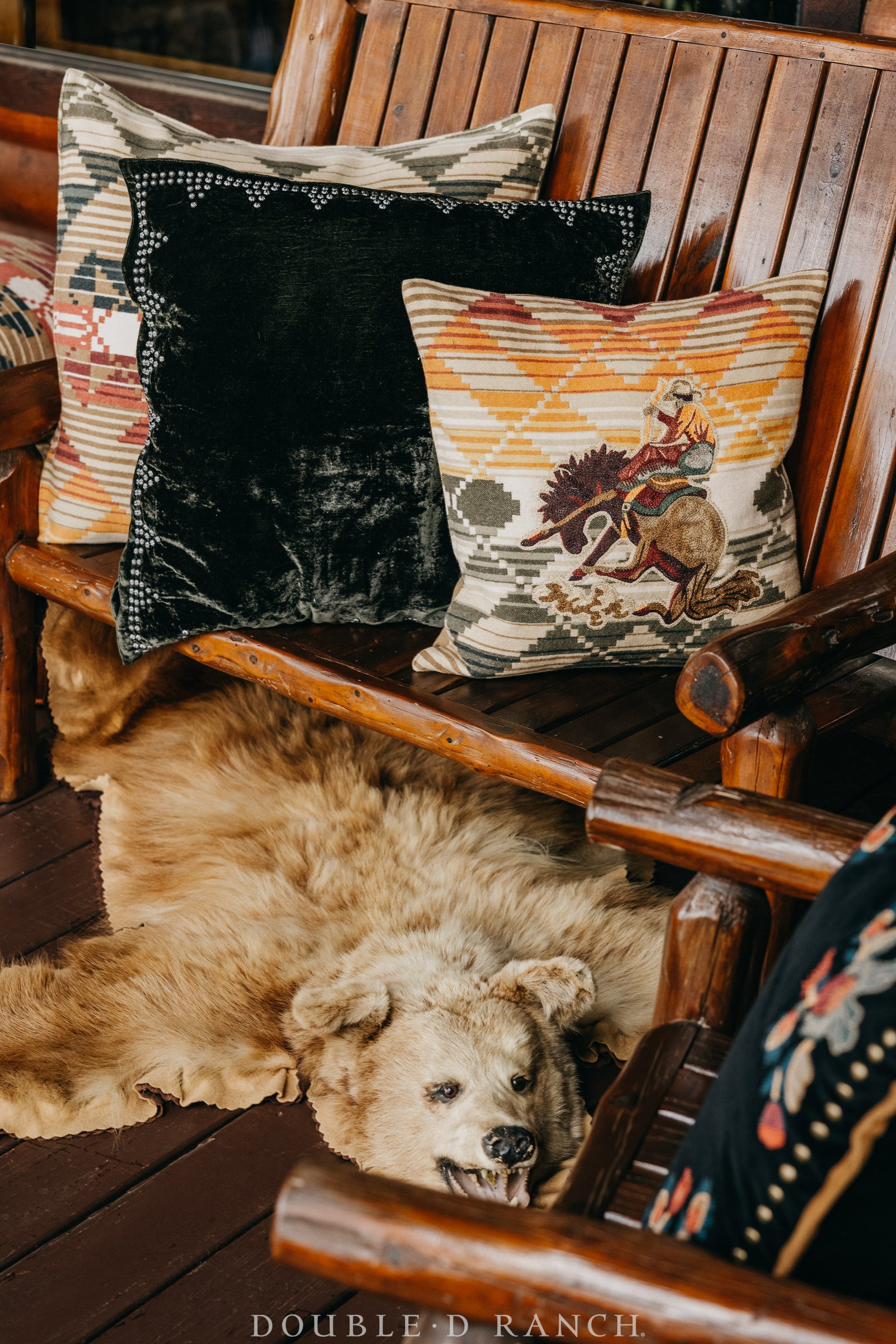 Home, Pillow, Woven, Camp Yellowstone Pillow, Embroidery
