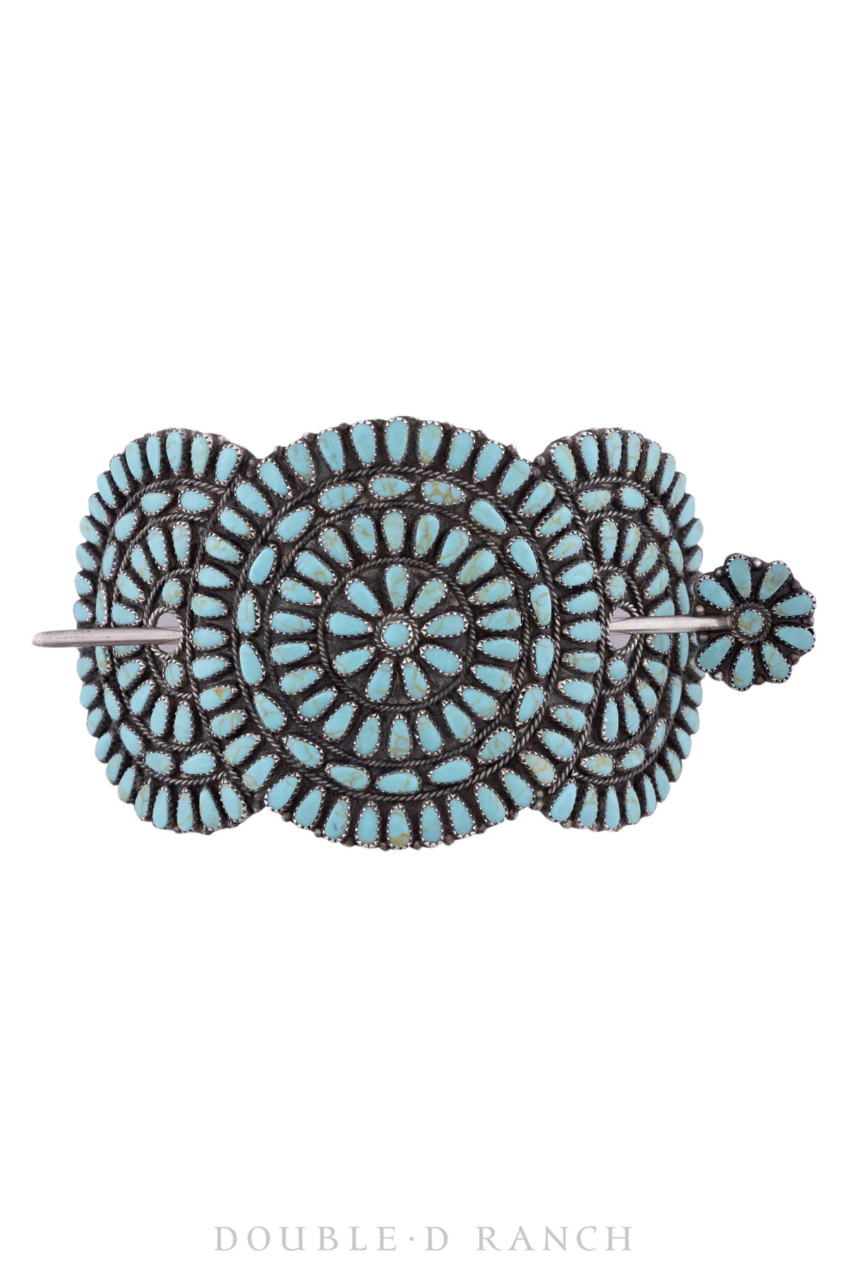 Miscellaneous, Hair Accessory, Ponytail Holder with Stick Slider, Turquoise, Cluster, Hallmark, Vintage, 537