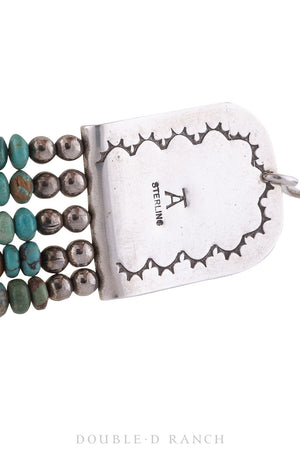 Necklace, Choker, Turquoise, 5 Strands, Hallmark, Vintage, Estate, 1550