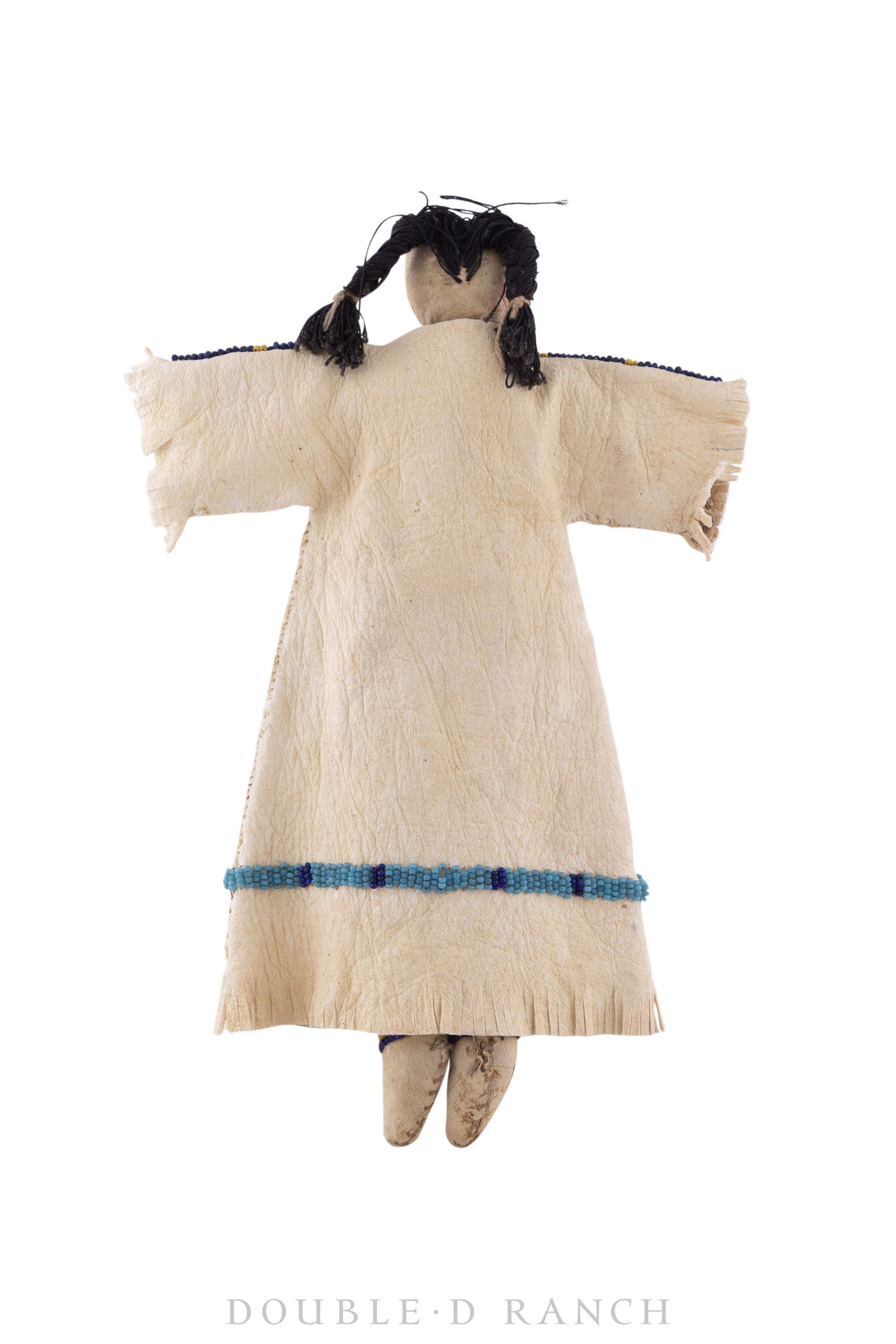 Miscellaneous, Doll, Plains, Buckskin Dress with Beading, Vintage Mid-Century, 546