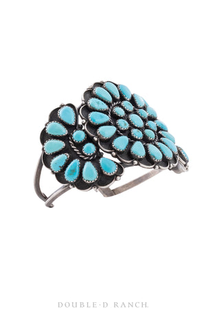 Cuff, Cluster, Turquoise, Vintage, 3016