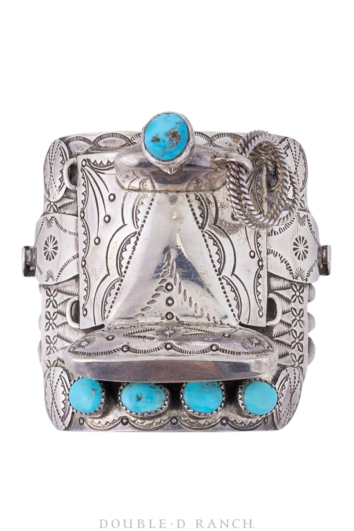 Cuff, Novelty, Saddle, Turquoise, Hallmarked, Vintage, 3048