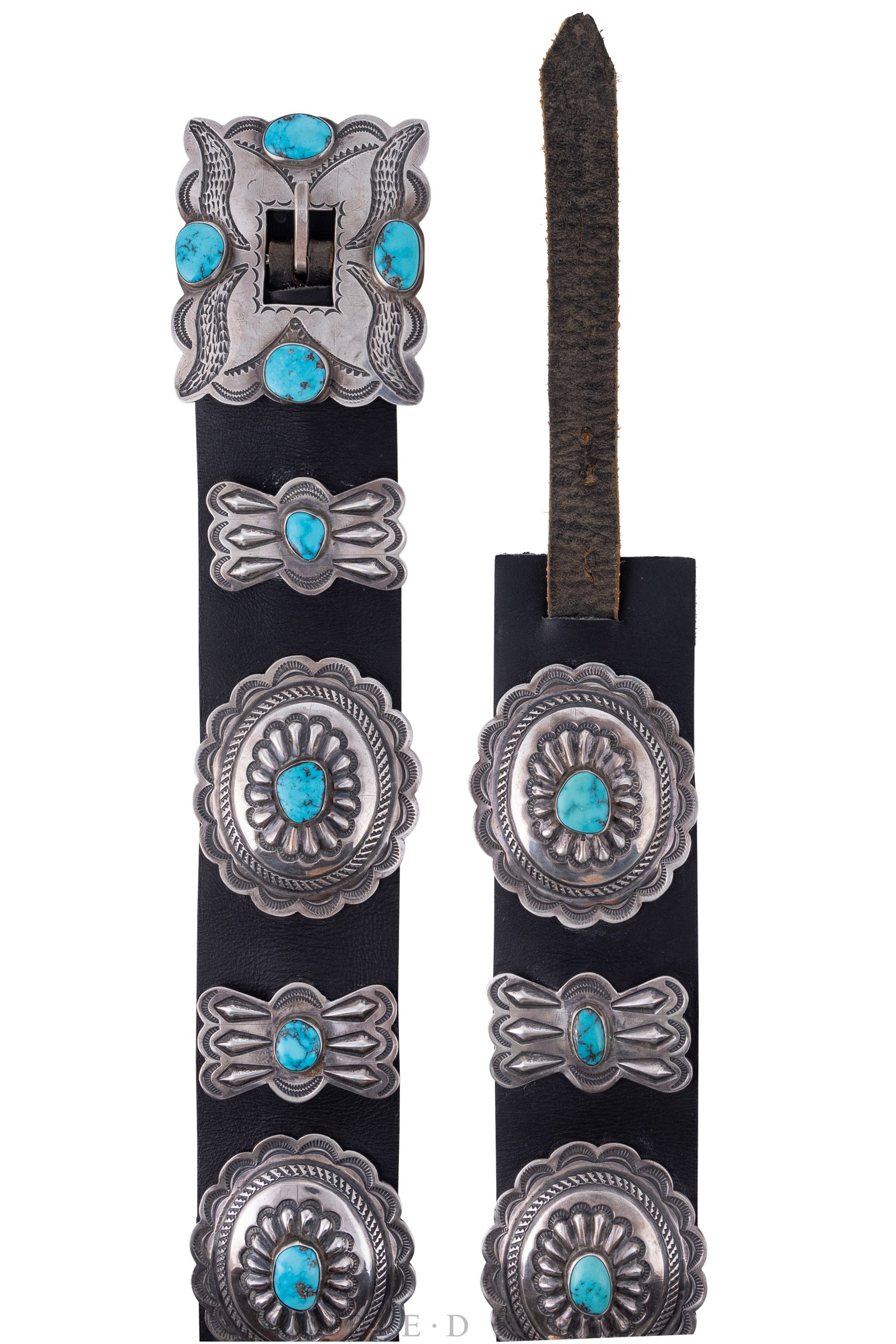 Belt, Concho, Turquoise, Third Phase Revival, Hallmark, Contemporary