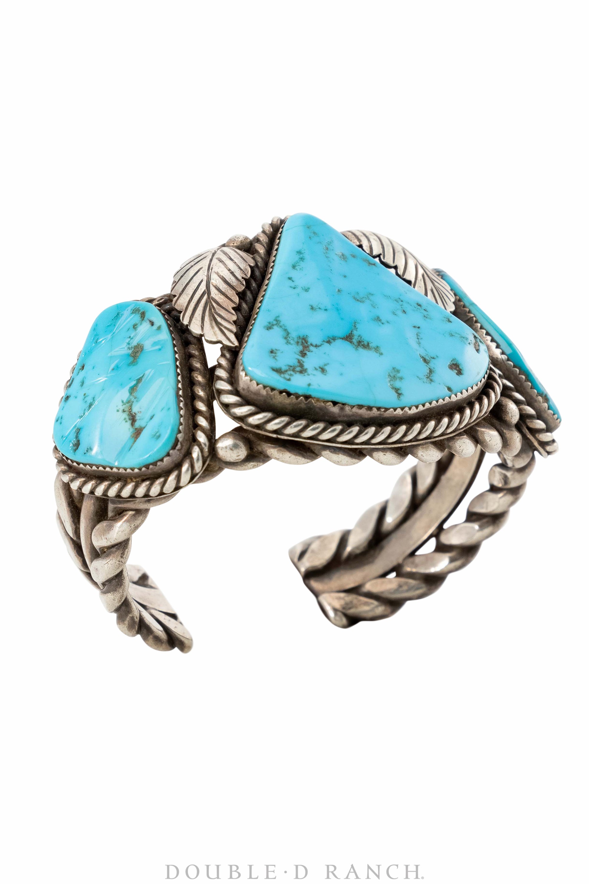 Cuff, Natural Stone, Turquoise, Statement, Multi Stone, Leaf Applique, Hallmark, Vintage ‘70s, 2824