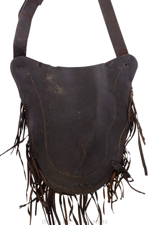 Miscellaneous, Saddle Bag, Basketweave Tooling, Fringe, Vintage, 607