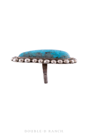 Ring, Turquoise, Single Stone, Hallmark, Vintage Estate, 978