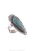 Ring, Chrysocolla, Heavy Stampwork, Old Pawn, 962