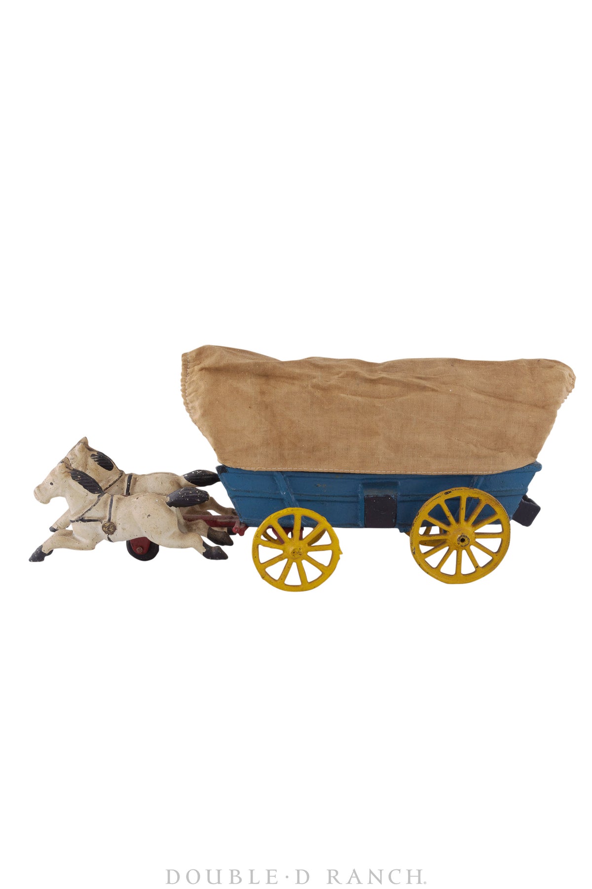 Miscellaneous, Cast Iron Wagon with Horses, Vintage, 530