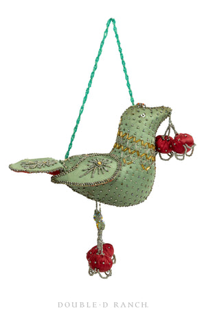 Whimsey, Bird with Cherry, Vintage, Late 19th Century, 321