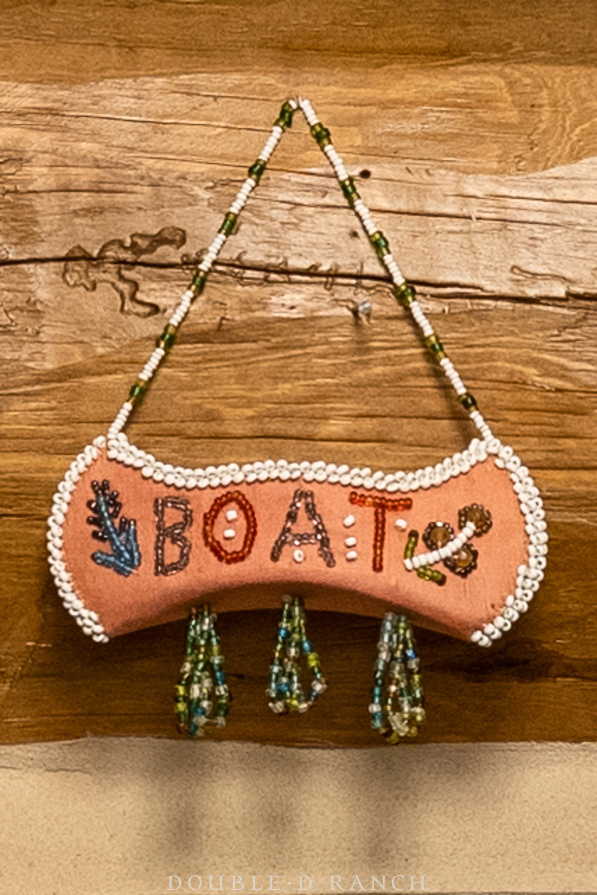 Whimsey,  Beaded, Canoe, "Boat", Tassels, Vintage