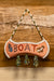 Whimsey,  Beaded, Canoe, "Boat", Tassels, Vintage