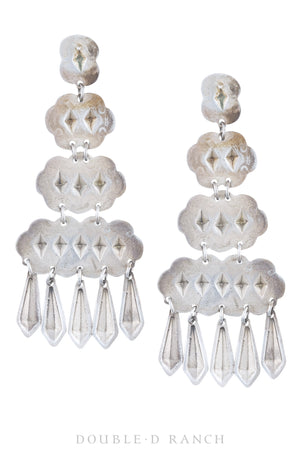 Earrings, Repurposed, Chandelier, Sterling Silver, Hallmark, Contemporary, 1050