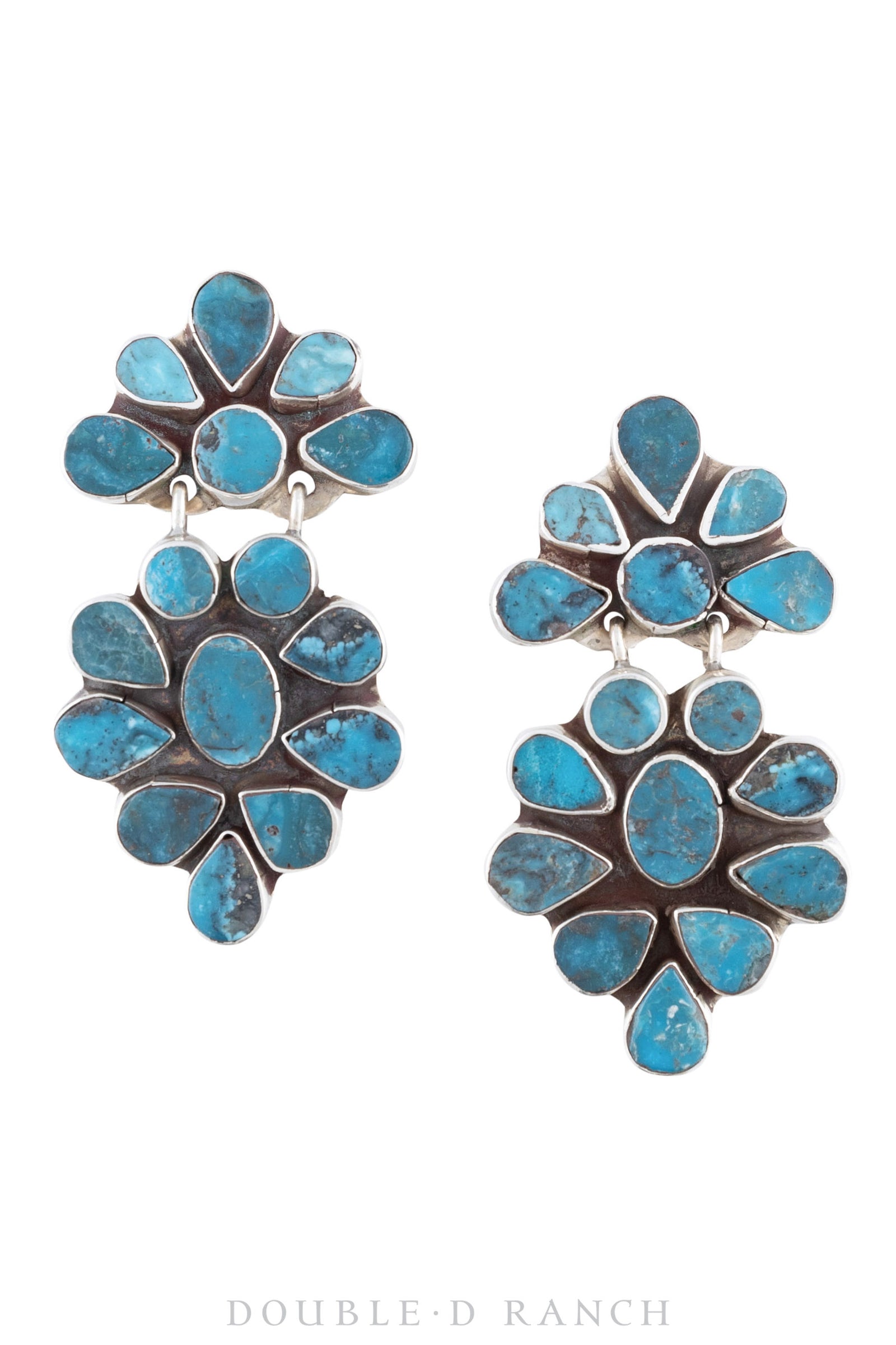 Earrings, Oscar Betz, Triangle, Turquoise, Hallmark, 512T3