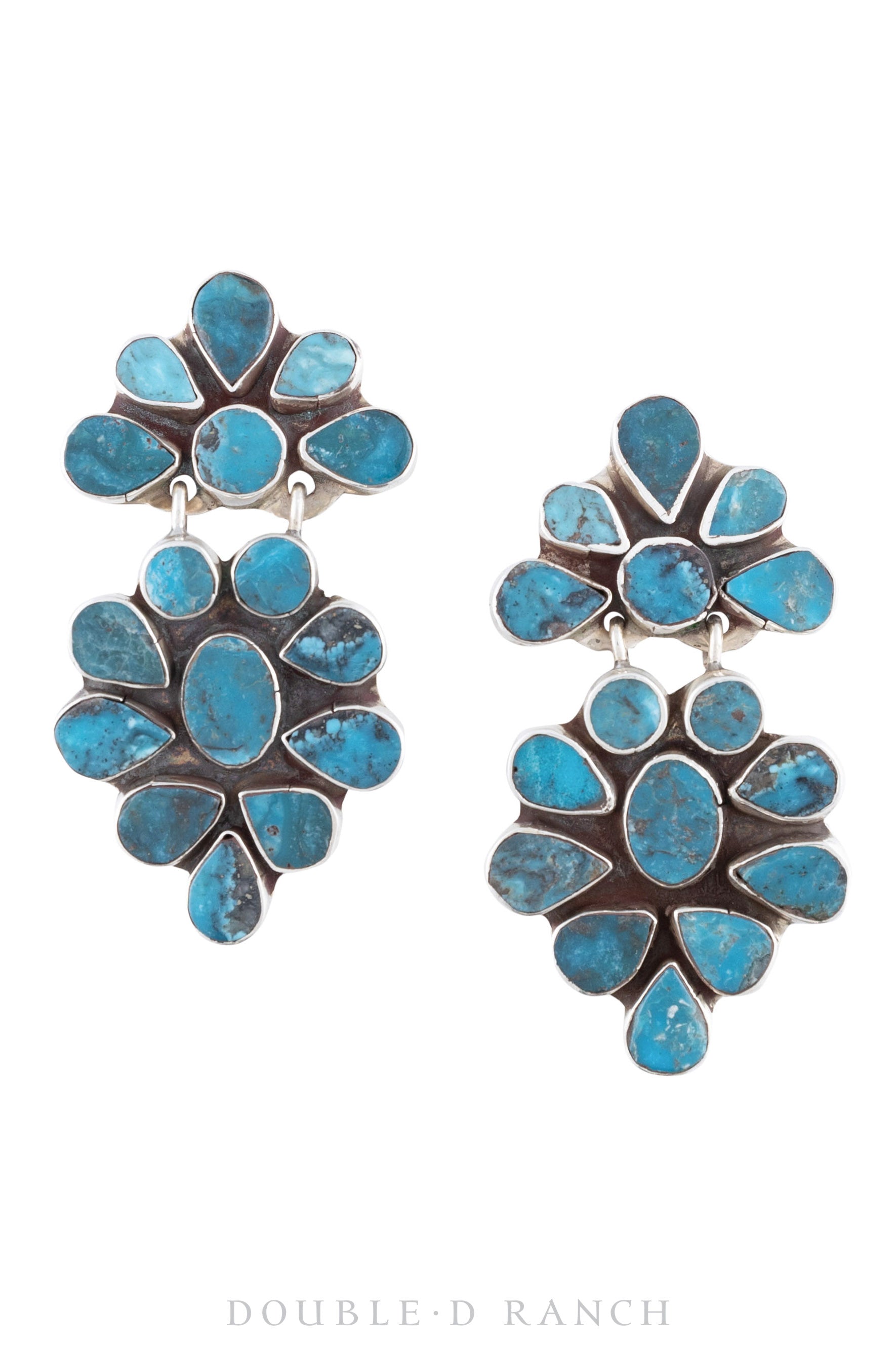 Earrings, Oscar Betz, Triangle, Turquoise, Hallmark, 512T3