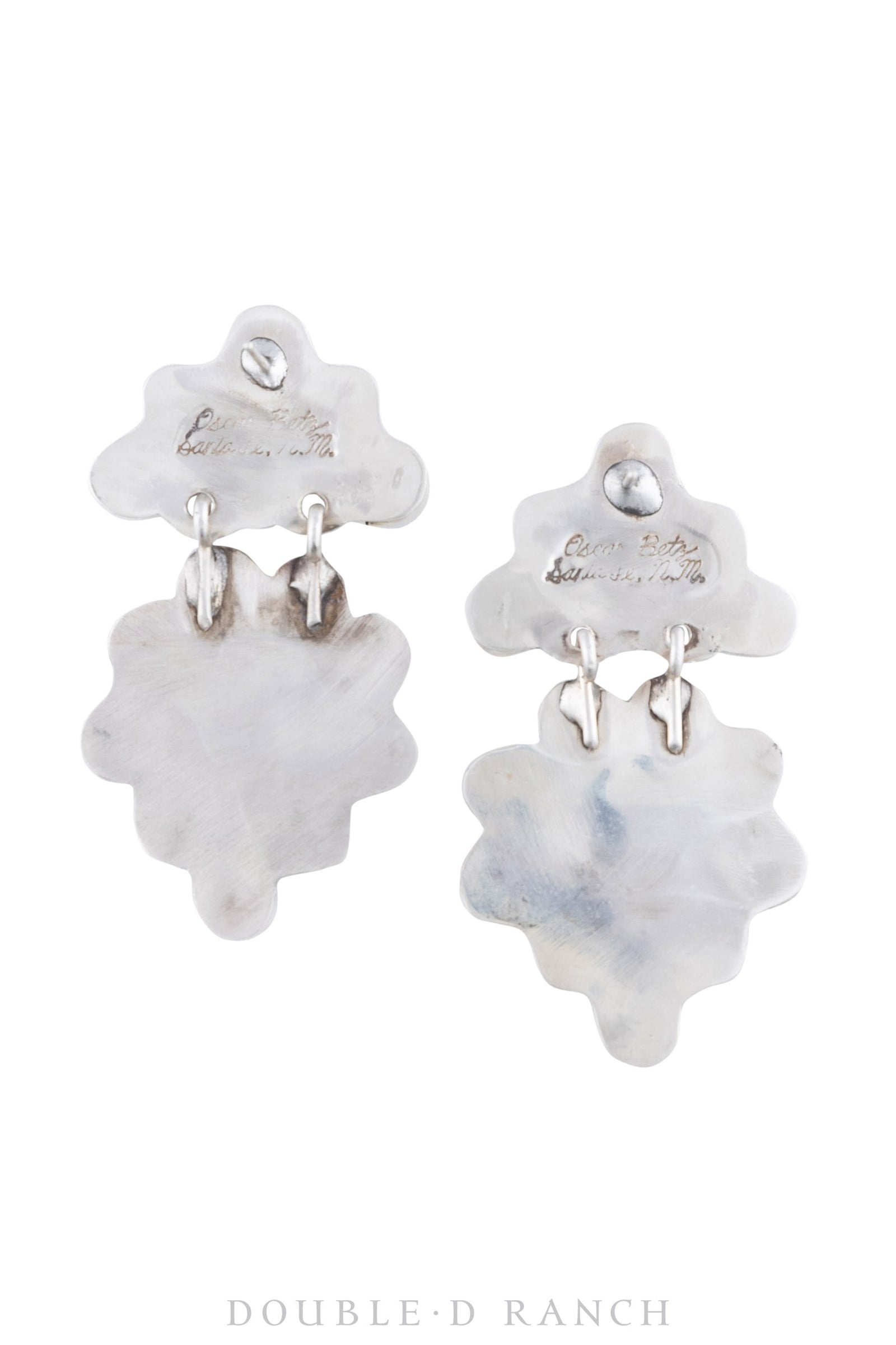 Earrings, Oscar Betz, Triangle, Turquoise, Hallmark, 512T3