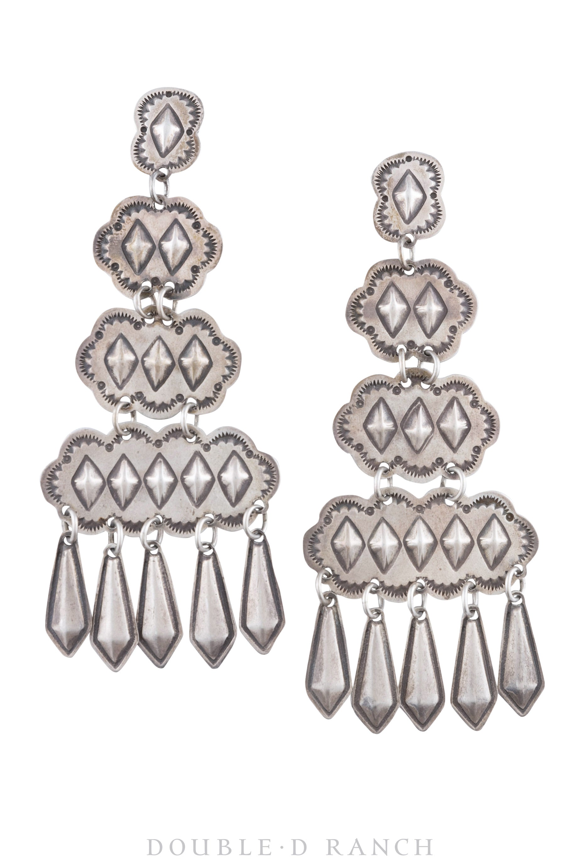 Earrings, Repurposed, Chandelier, Sterling Silver, Hallmark, Contemporary, 1050