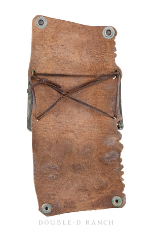 Ketoh, Cast, Turquoise, Unusual Leather Tooling, Vintage, Mid-Century, 3156