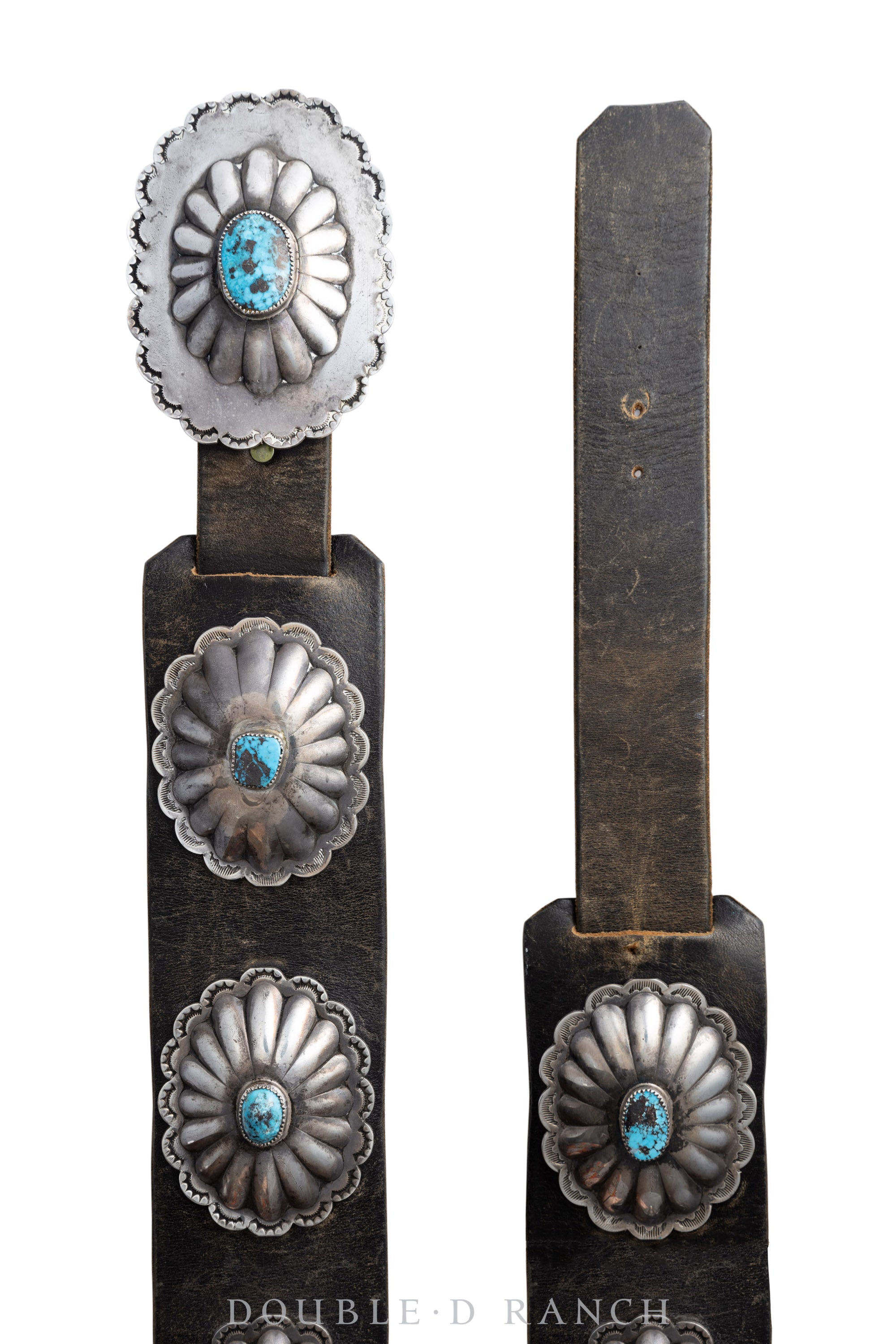 Belt, A Vintage, Concho, Turquoise, Kirk Smith, Hallmark, Vintage, Old