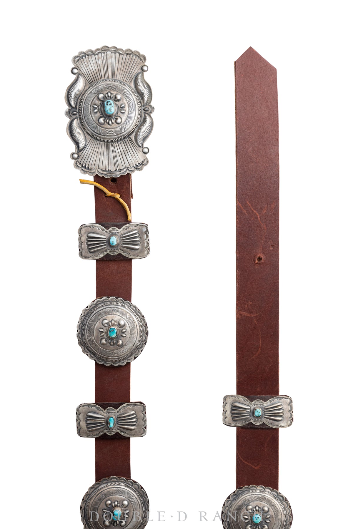 Belt, A Vintage, Concho, Turquoise, Hallmark, Vintage, Old Pawn, 403