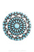 Pin, Cluster, Turquoise, Unusual Shape, Hallmark, 829