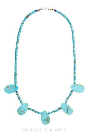 Necklace, Inlay, Turquoise & Lapis, Artisan, Contemporary, 1716