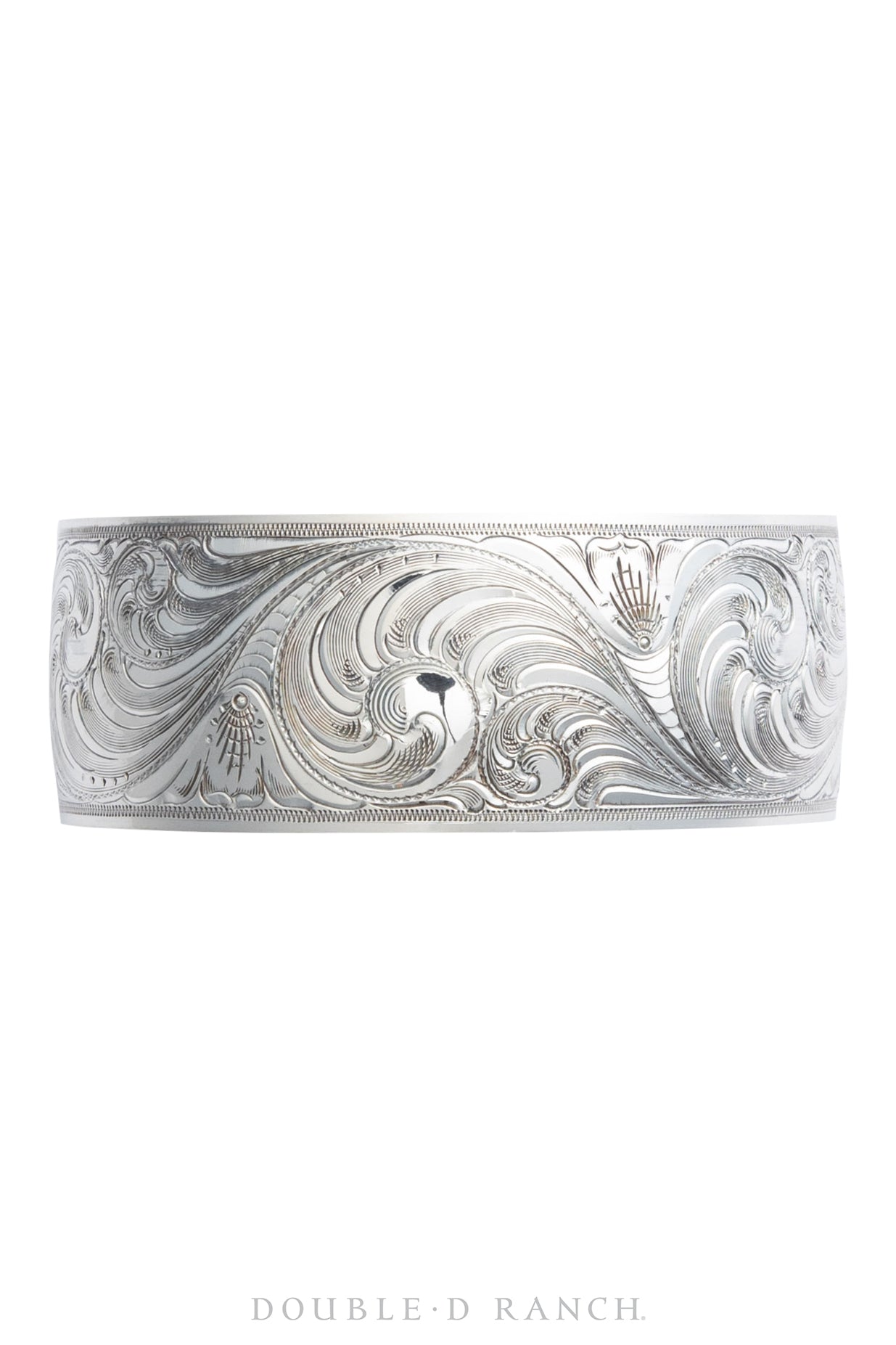 Cuff, Engraved, Sterling Silver, Western Scroll, Artisan, Contemporary, 3303