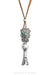 Necklace, Leather Thong, Turquoise, Royston Mine, Jesse Robbins Hallmark, Artisan, Contemporary, 1776