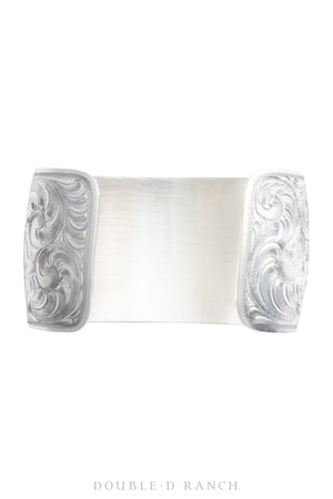 Cuff, Engraved, Sterling Silver, Western Scroll, Artisan, Contemporary, 3304