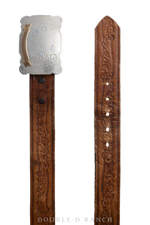Belt, A Vintage, Buckle, Western, Trophy, Vintage, 398