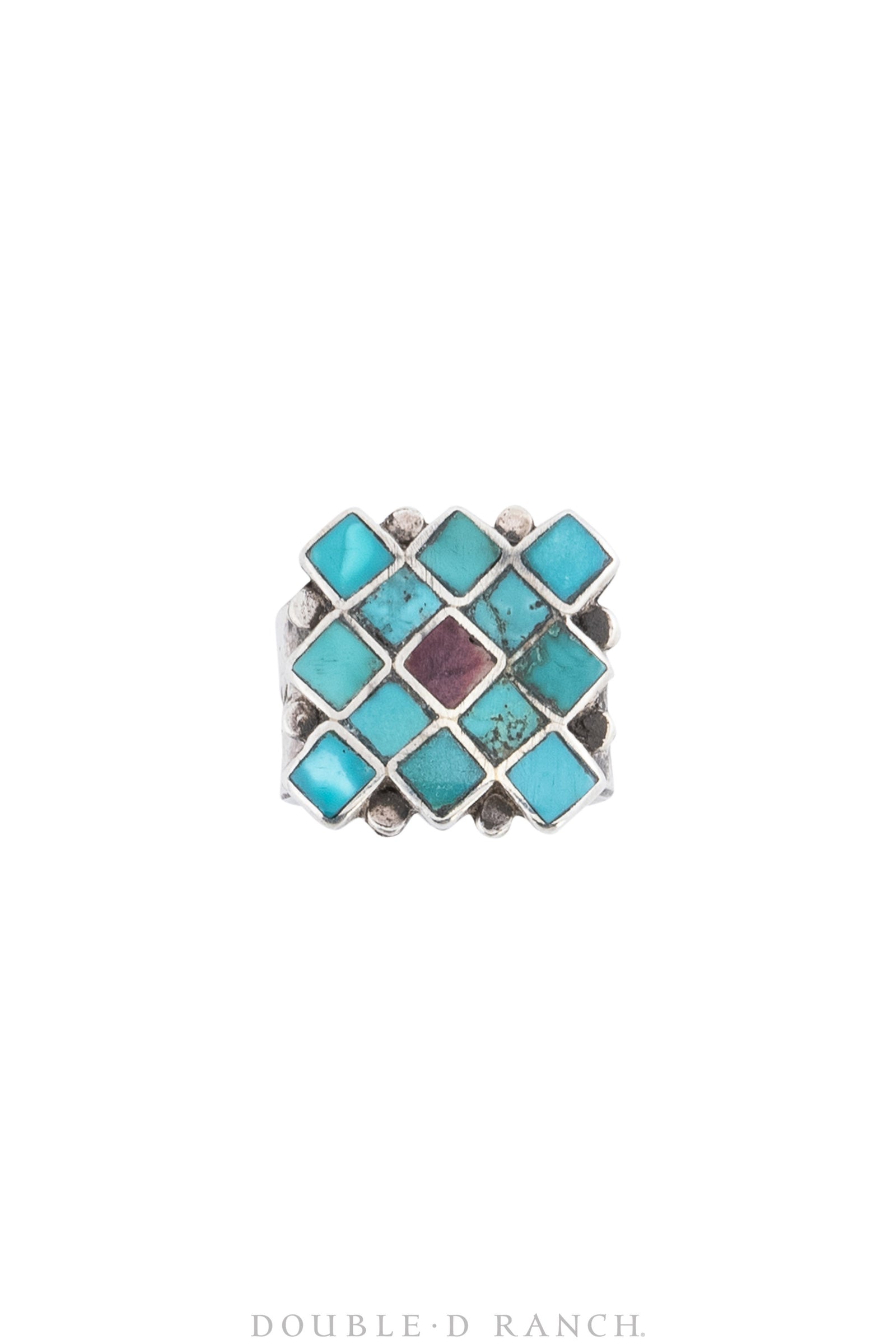 Ring, Inlay, Turquoise, Purple Spiny Oyster, 773