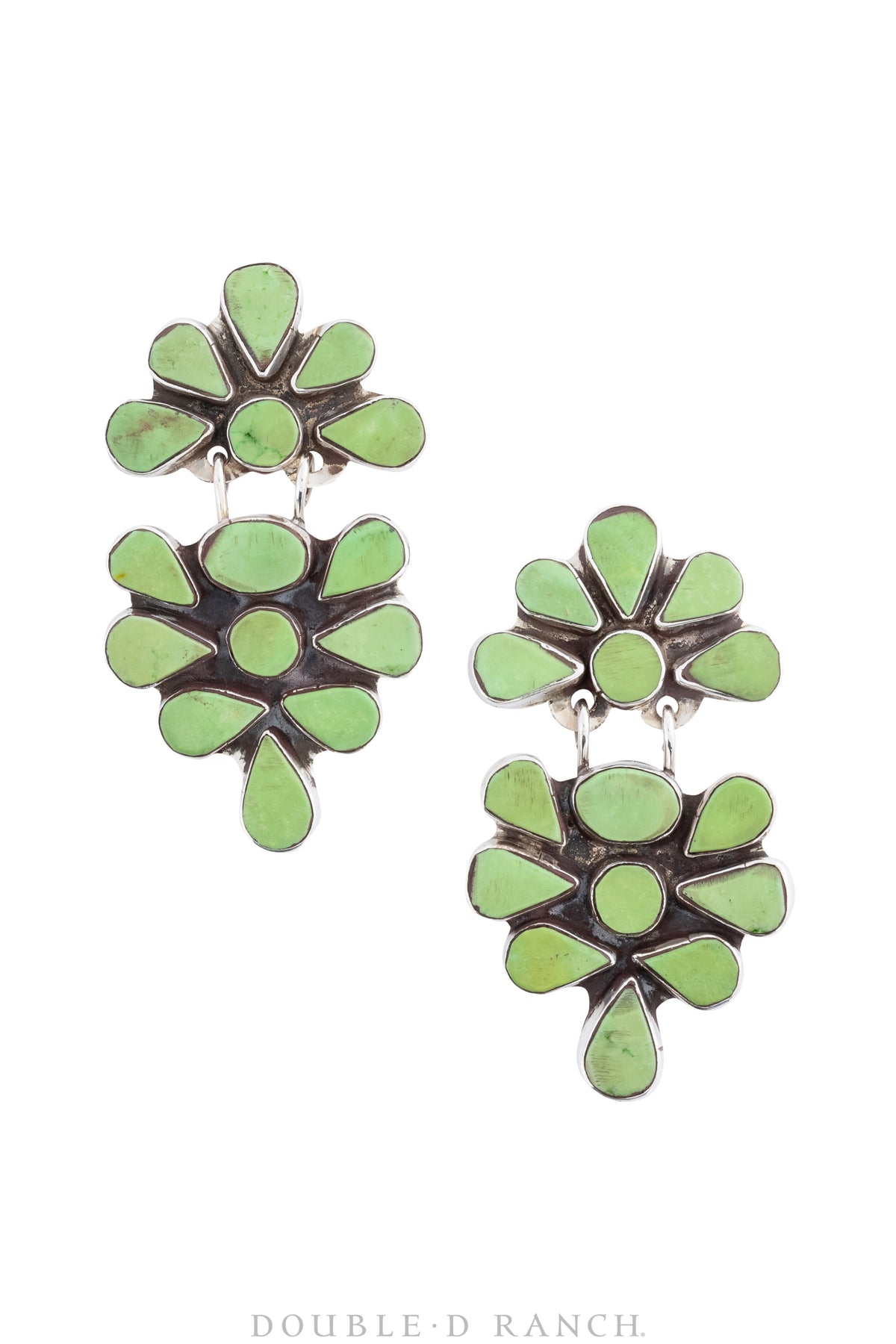 Earrings, Oscar Betz, Triangle, Turquoise, Hallmark, 585T1