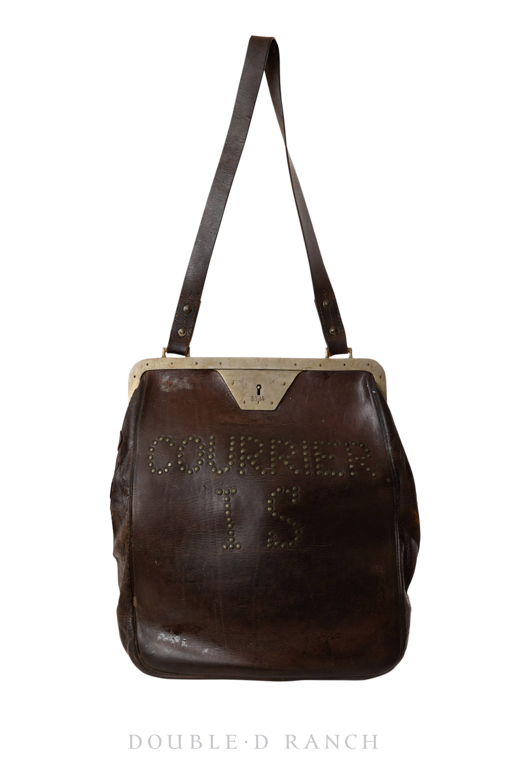 Bag, Leather, Messenger, Nailheads, Courier I S, Vintage, 1093
