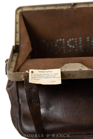 Bag, Leather, Messenger, Nailheads, "Courier I S", Vintage, 1093