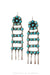 Earrings, Federico, Tiered, Turquoise, Hallmark, Contemporary, 1185
