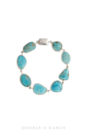 Bracelet, Federico, Chain Inlay, Turquoise, Hallmark, Contemporary, 3309