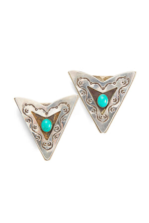 Collar Tips, Sterling Silver & Turquoise, Collection,  Jack's, 355