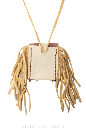 Bag, Possibles Pouch, Fringe & Beading, Ochre, Contemporary, 1079