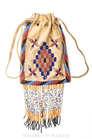 Bag, Beaded, Apache Dice Bag, Geometric, Vintage ‘30s, 1067