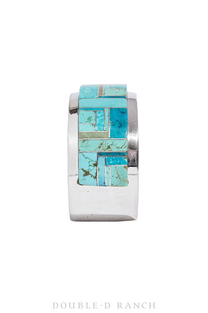 Cuff, Inlay, Turquoise, Contemporary, 3221