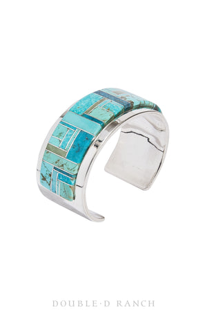 Cuff, Inlay, Turquoise, Contemporary, 3221