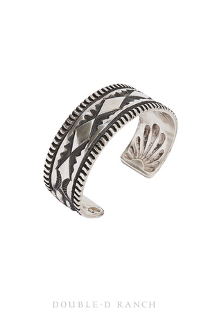 Cuff, Stamp Work, Sterling Silver, Contemporary, 3232