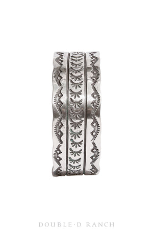 Cuff, Stamp Work, Sterling Silver, Contemporary, 3234