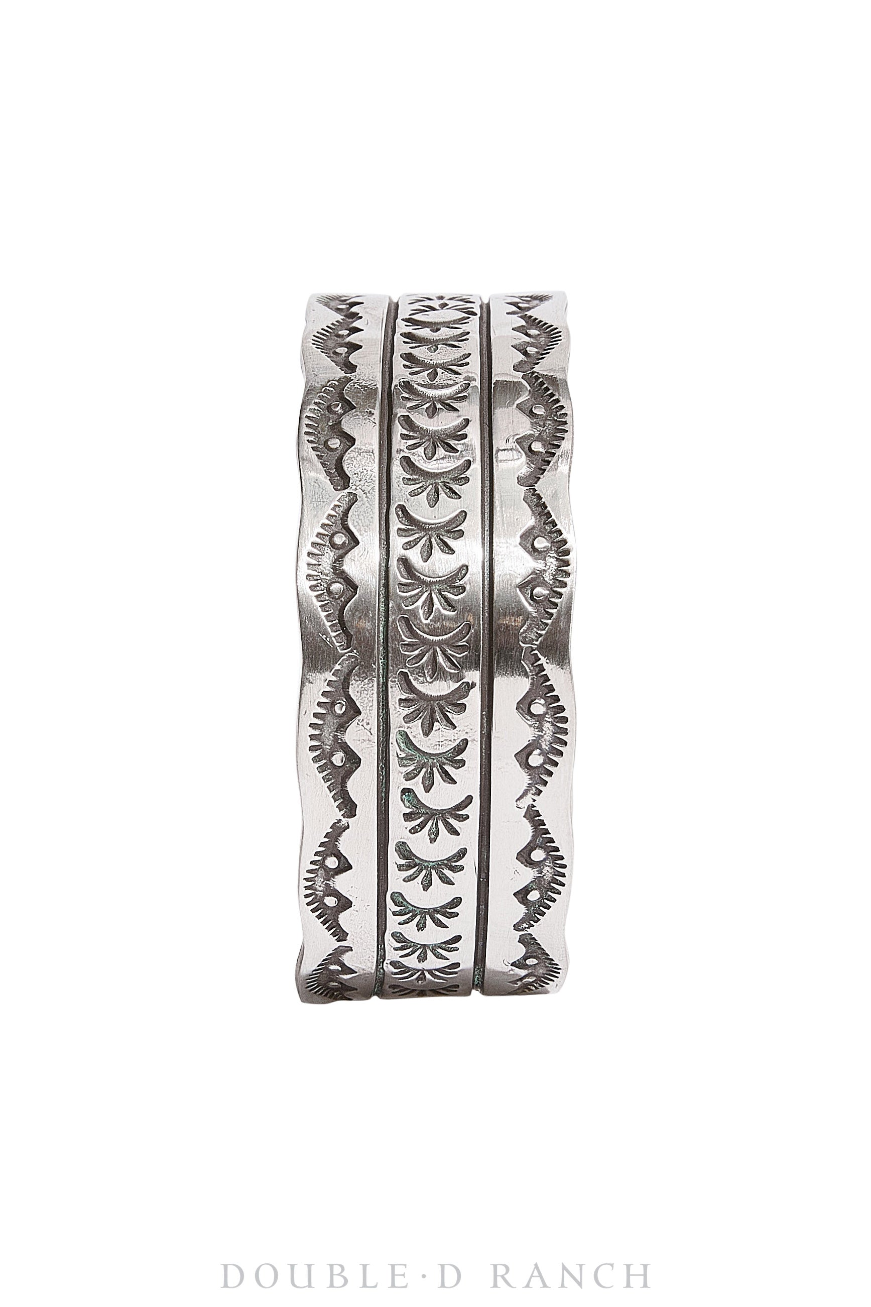 Men's Modern Sterling Silver Cuff Bracelet - Flowing Water